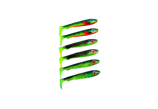 SvartZonker McRubber Bass 8cm 6-Pack Mix - NatureLife