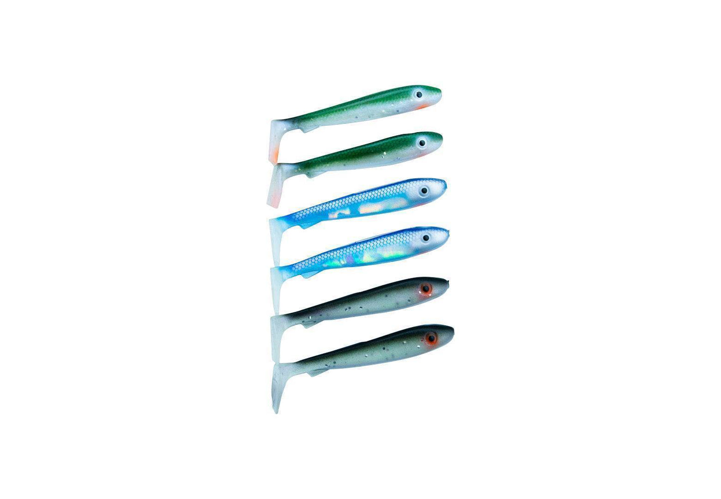 SvartZonker McRubber Bass 8cm 6-Pack Mix - NatureLife