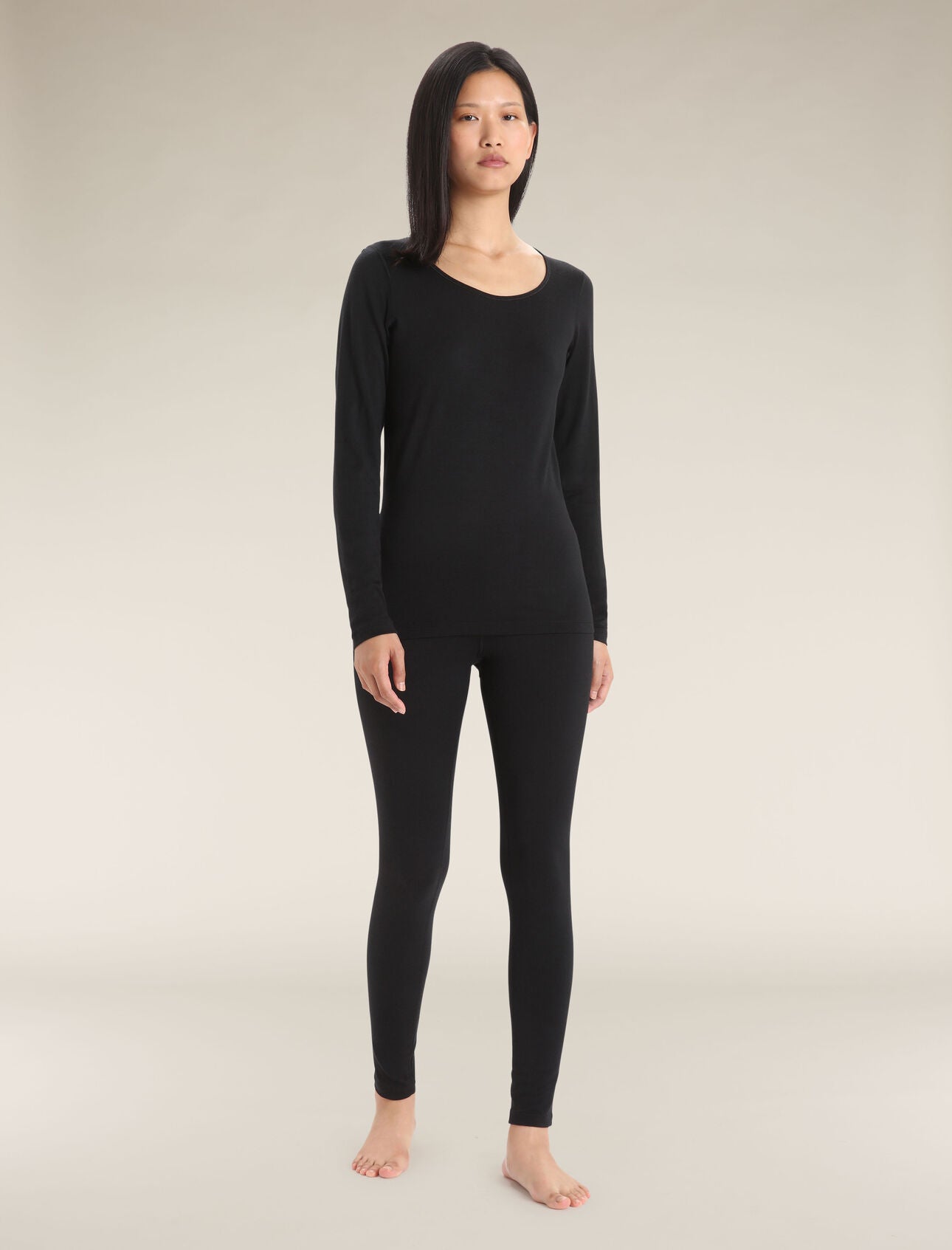 Icebreaker 200 Oasis Termiska Leggings I Merino Black