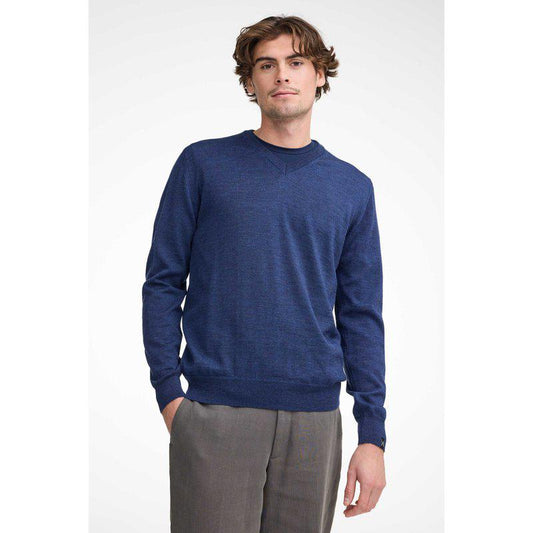 Ivanhoe Merino V-Neck Male Steelblue