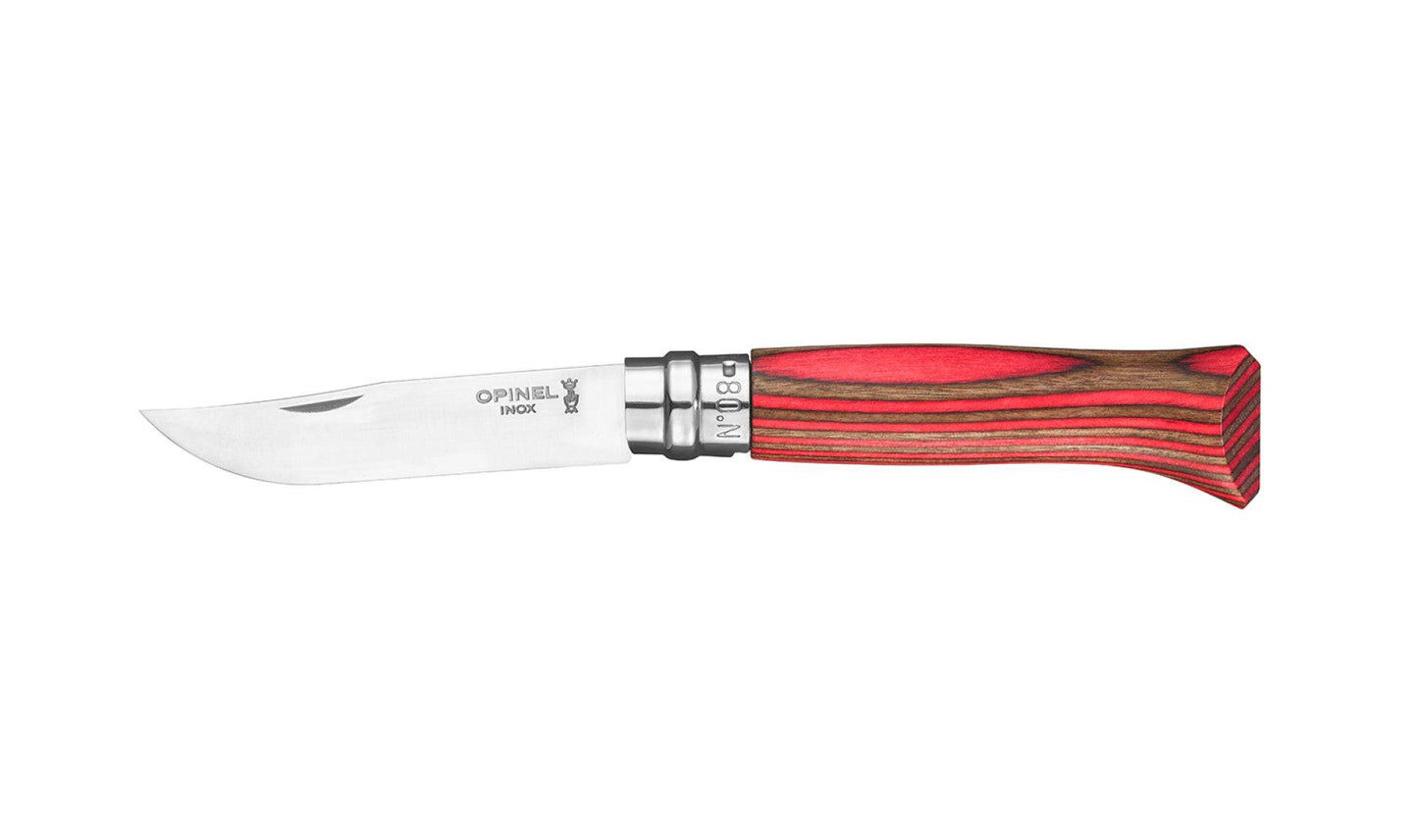 Opinel N08 Laminated Birch Red - NatureLife