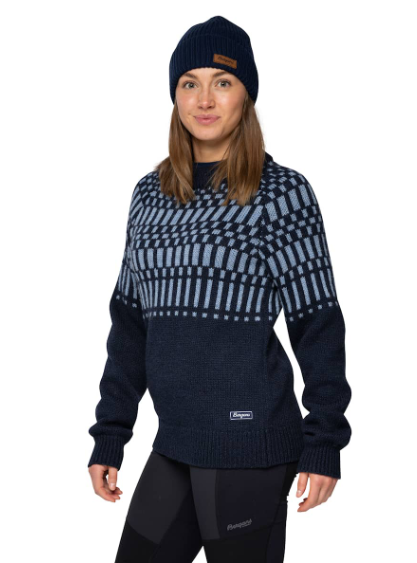 Bergans Nordmarka Merino Jumper Women Navy Blue/Husky Blue