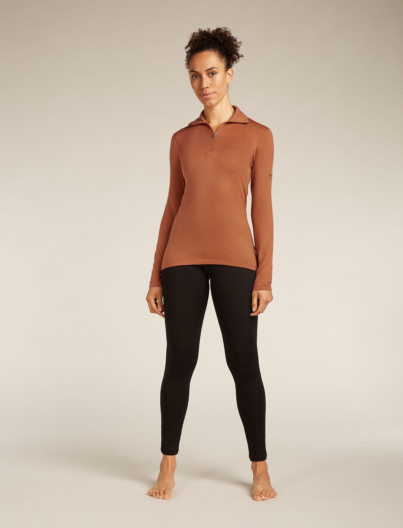 Icebreaker 200 Oasis LS Half Zip Dam Dusty Clay