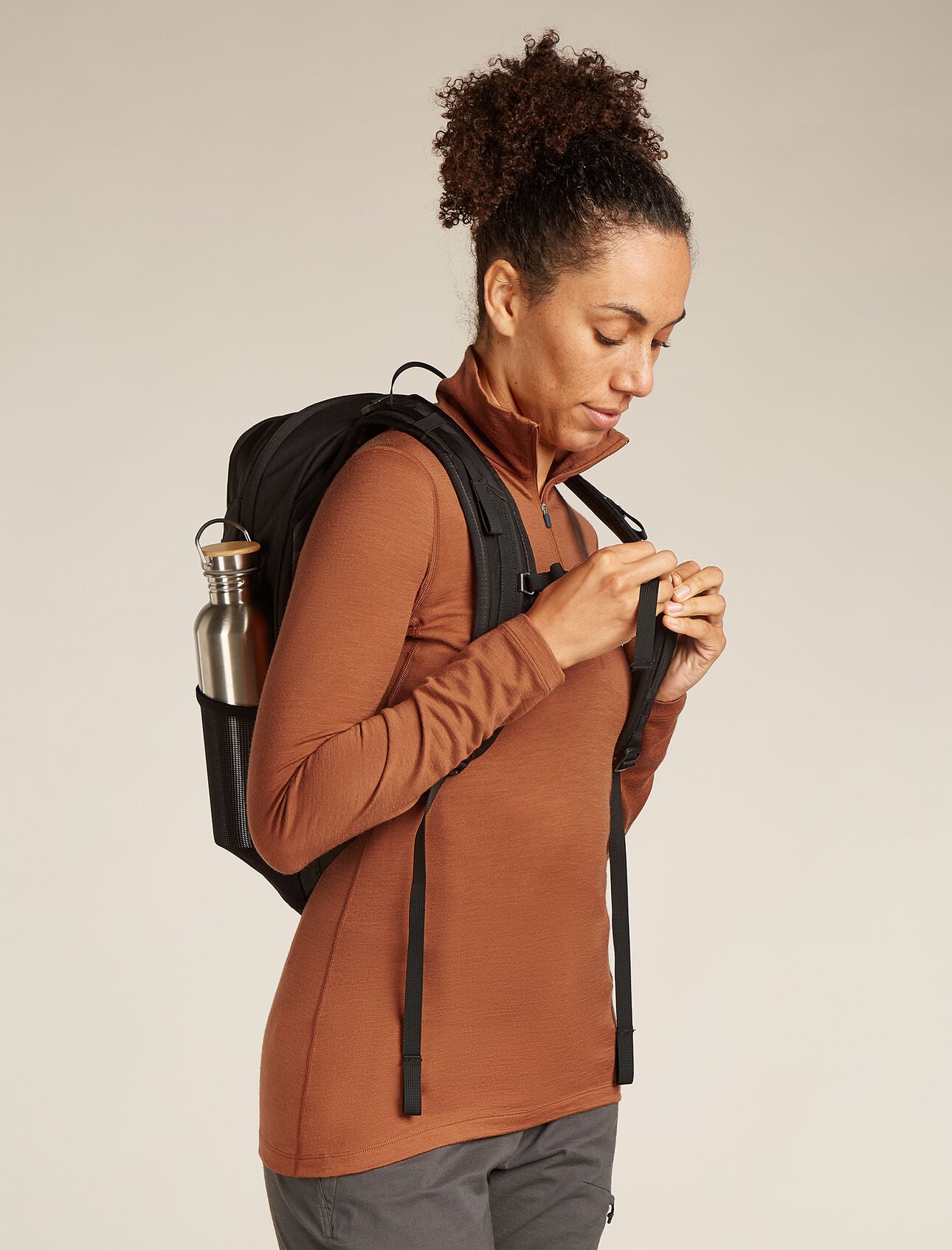 Icebreaker 200 Oasis LS Half Zip Dam Dusty Clay