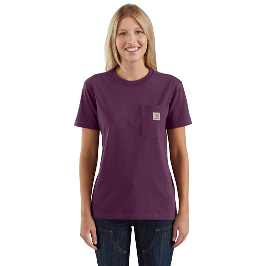 Carhartt Workwear Pocket S/S T-Shirt Eggplant - NatureLife