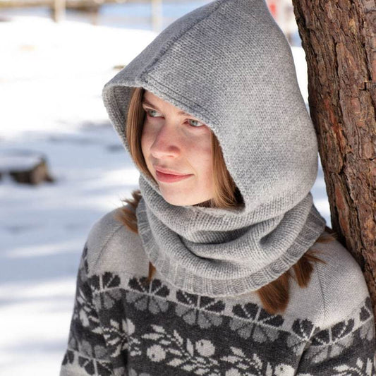 Sätila Ekenäs Hood Balaklava Silver Grey - NatureLife