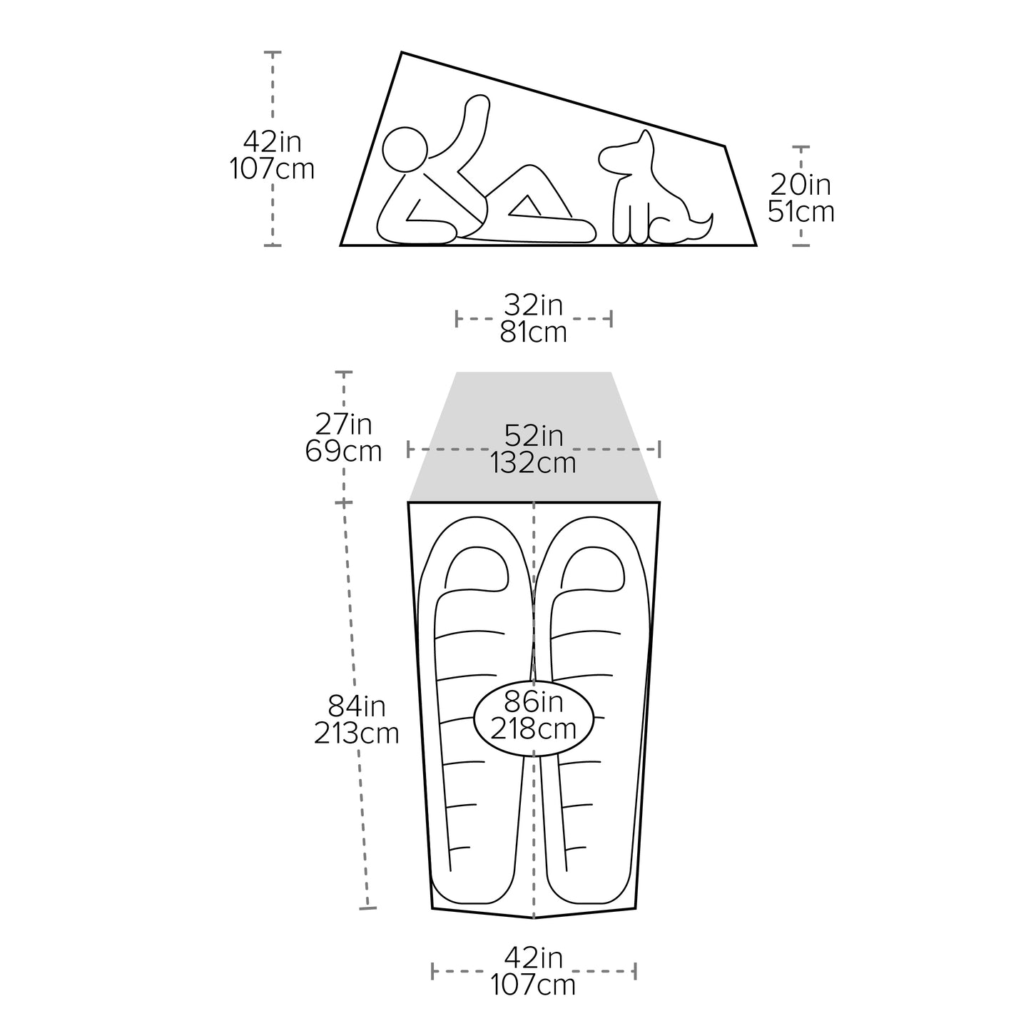 Big Agnes Fly Creek UL2 Asphalt/Gray Ridge