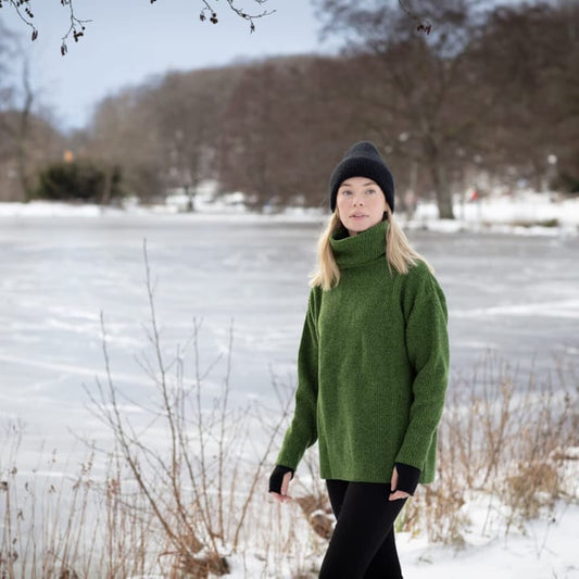 Sätila Sandby Polo Sweater Green Melange