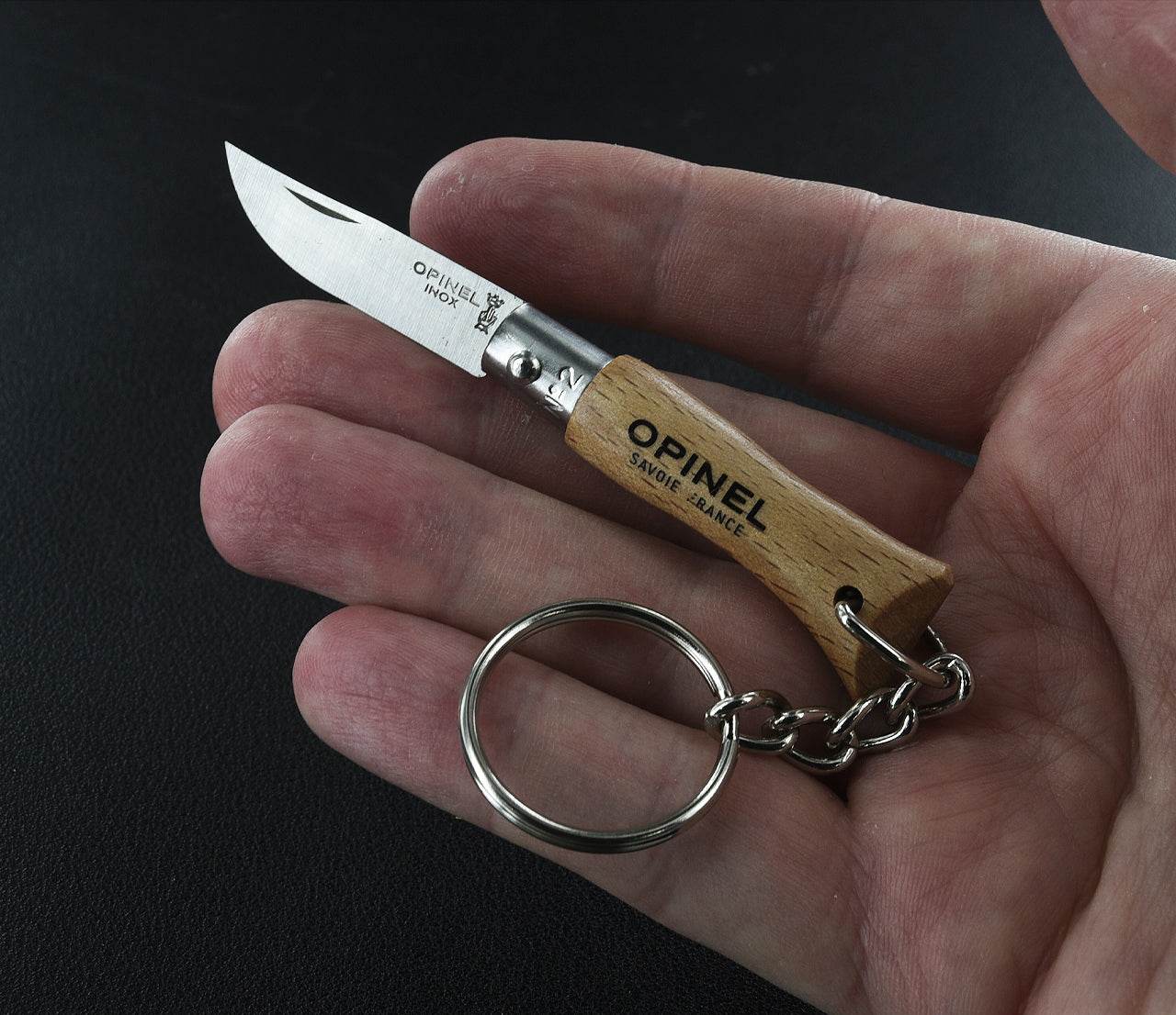 Opinel N°02 Keychain Beech Stainless Steel - NatureLife