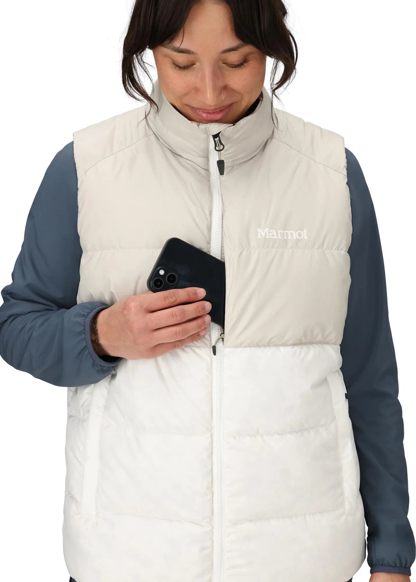 Marmot Wm's Guides Down Vest Birch Bark/Pearl