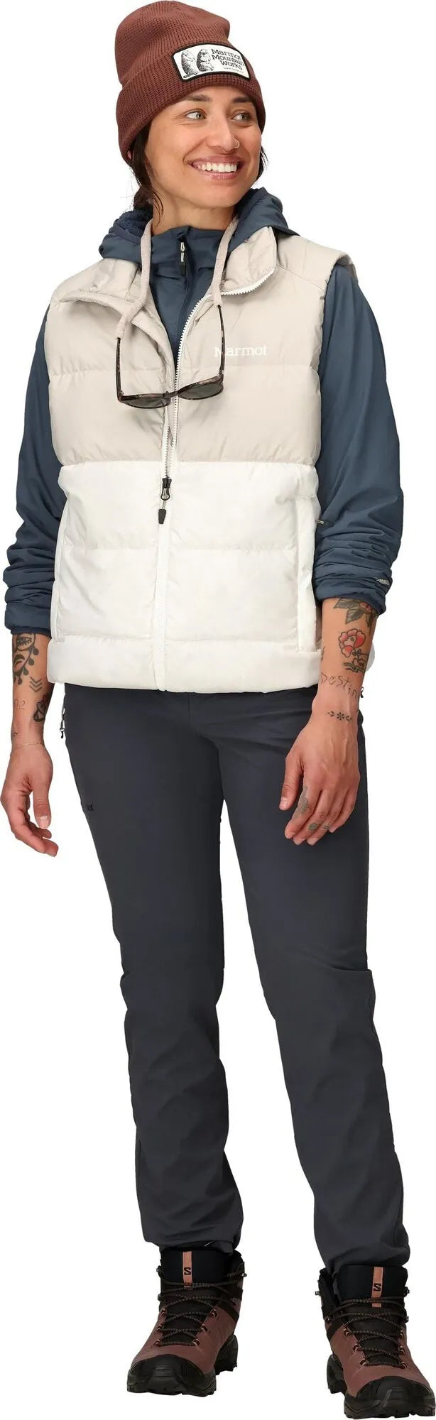 Marmot Wm's Guides Down Vest Birch Bark/Pearl