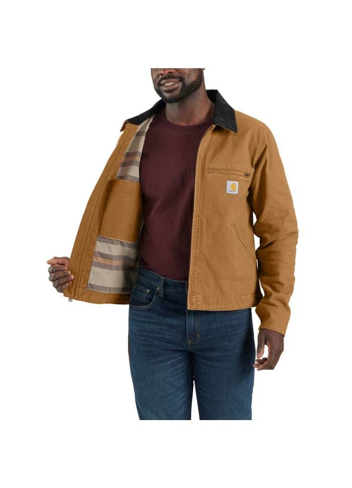 Carhartt Relaxed Fit Duck Detroit Jacket Brown - NatureLife