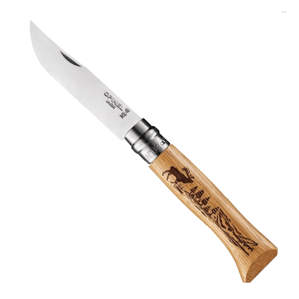Opinel N08 Animalia Oak Stag - NatureLife