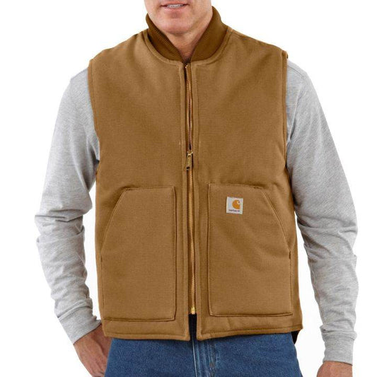 Carhartt Insulated Rib Collar Vest Brown - NatureLife