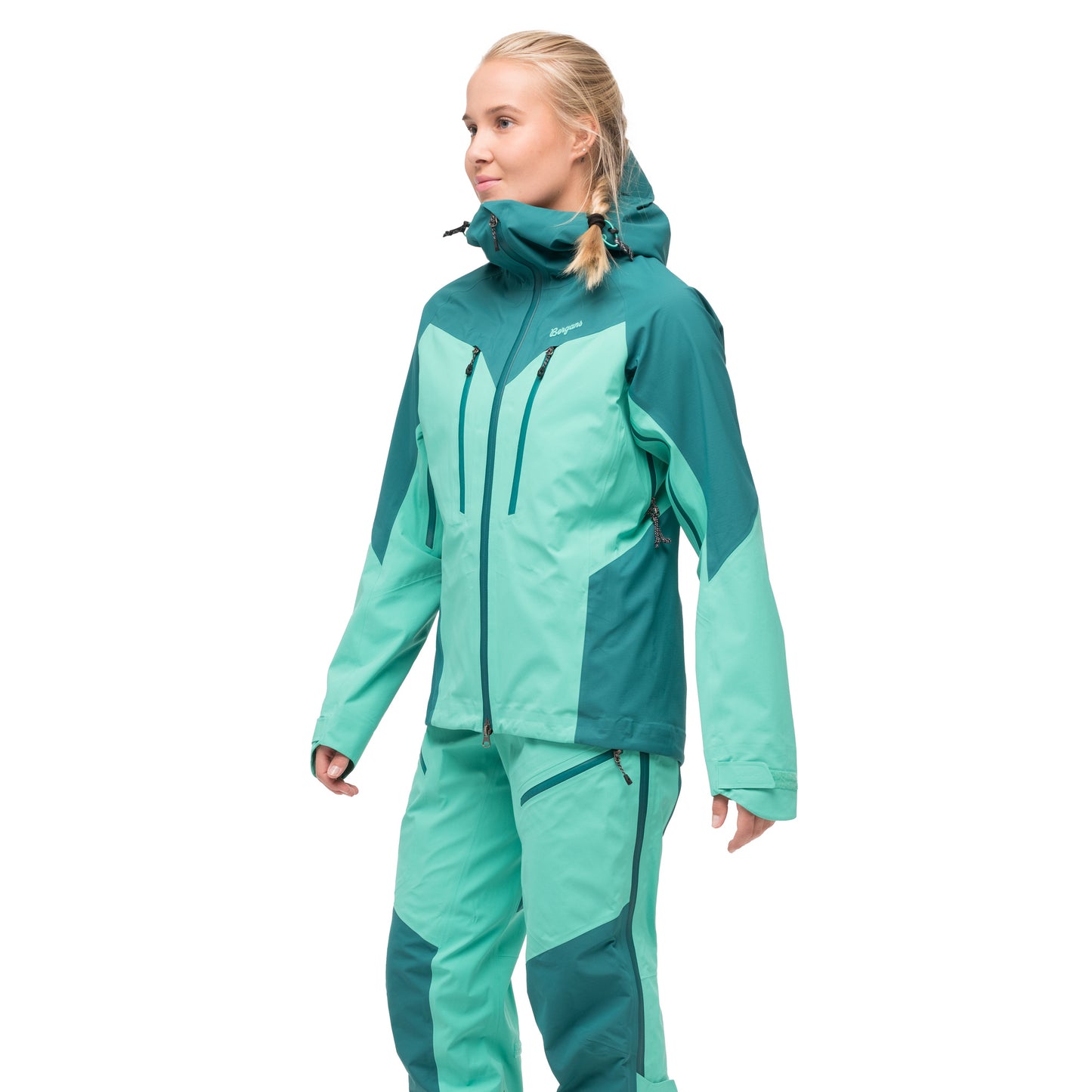 Bergans Tind 3L Shell Jacket Women Light Malachite Green/Malachite Green