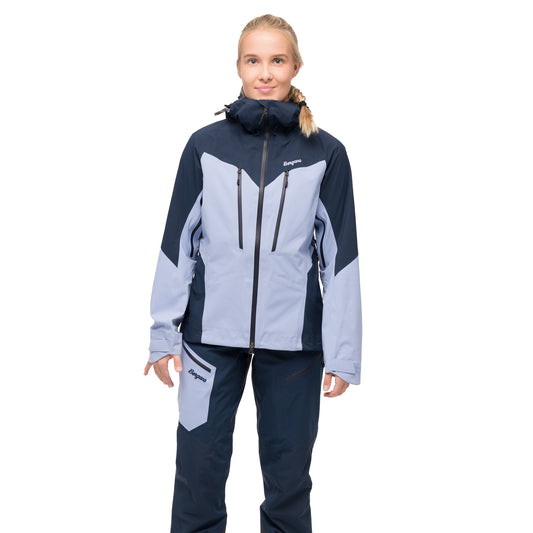 Bergans Tind 3L Shell Jacket Women Blueberry Milk/Navy Blue