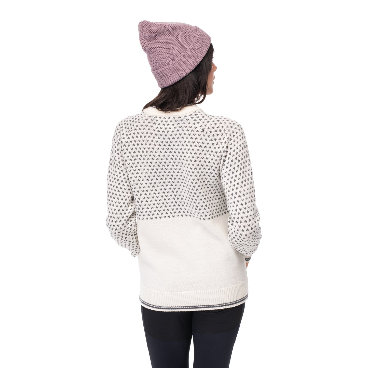 Bergans Alvdal Wool Jumper Women Vanilla White / Solid Dark Grey
