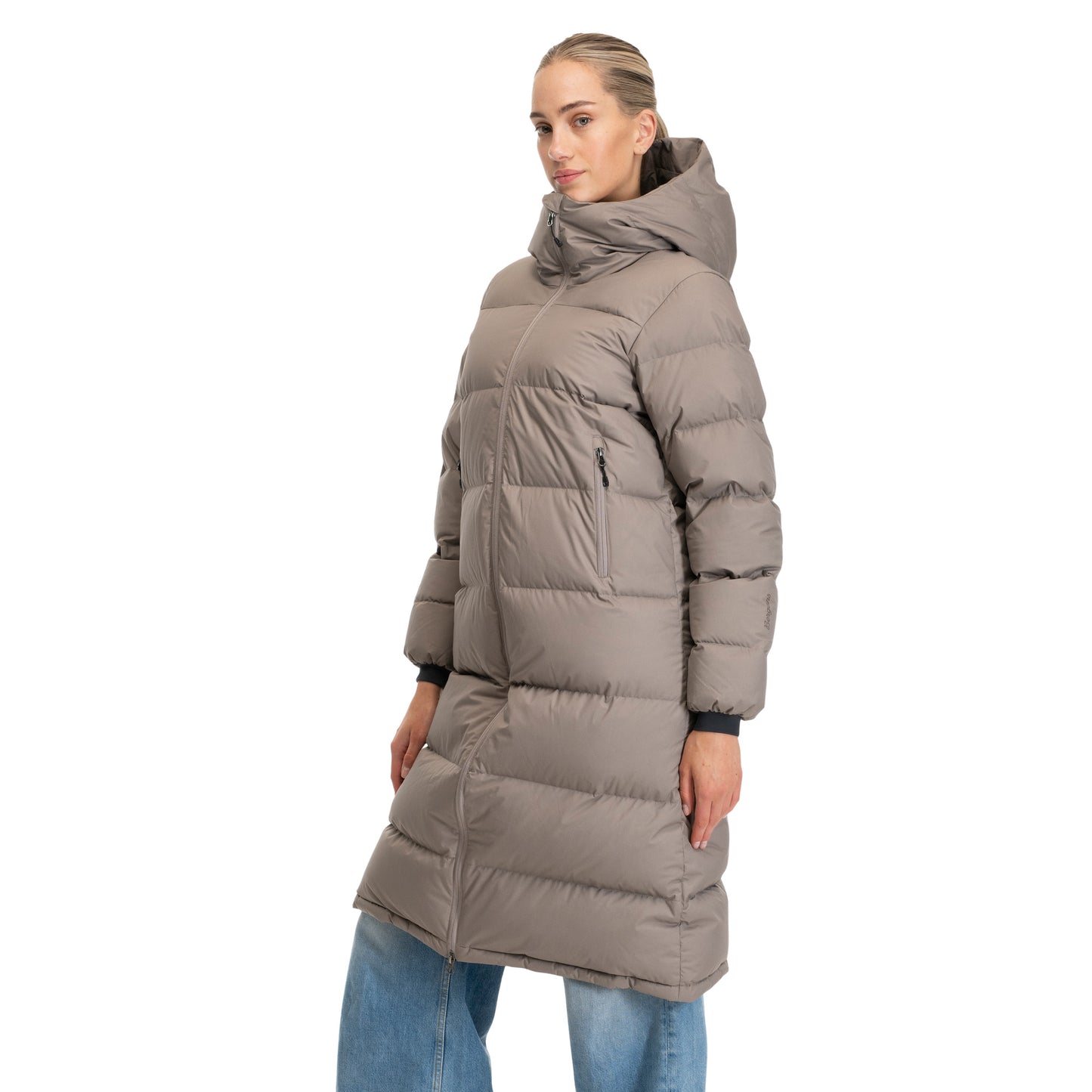 Bergans Urban Down Long Coat Women Rock Taupe