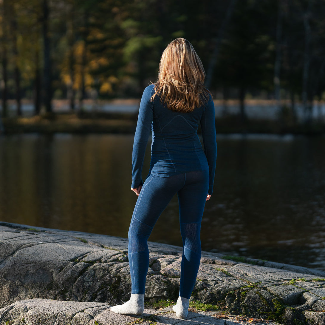Bergans Inner:Pure Merino Tights Women Navy Blue