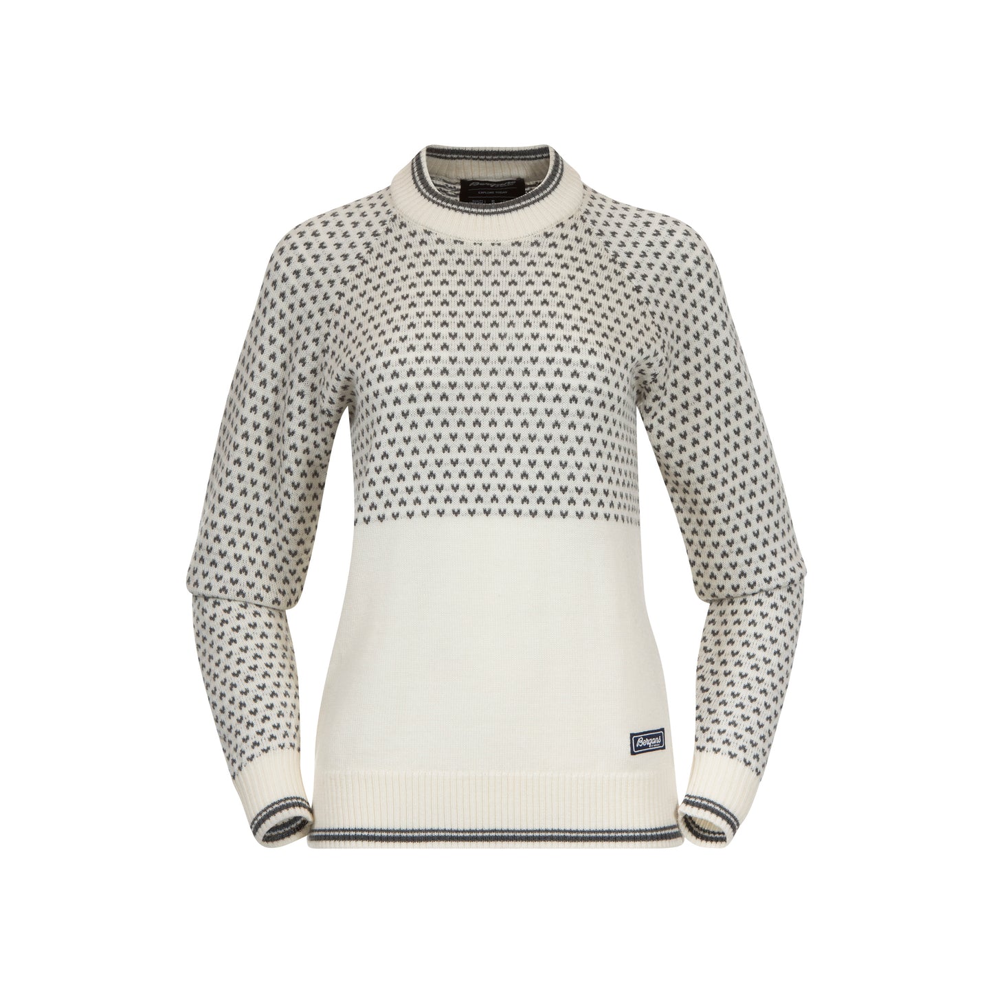 Bergans Alvdal Wool Jumper Women Vanilla White / Solid Dark Grey