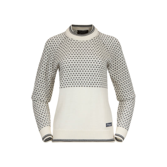 Bergans Alvdal Wool Jumper Women Vanilla White / Solid Dark Grey