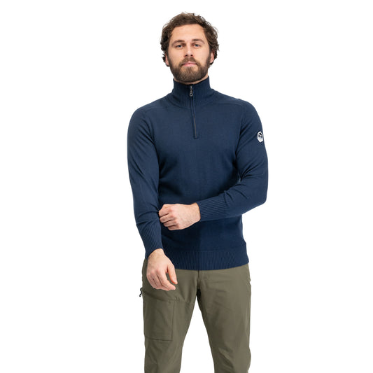 Bergans Minde Wool Half Zip Men Navy Blue