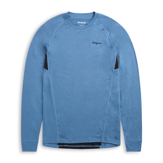 Bergans Inner:Pure Merino Long Sleeve Men Elemental Blue / Dark Shadow Grey