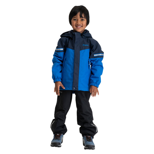 Bergans Lilletind 2L Shell Jacket Kids Olympic Blue / Navy Blue