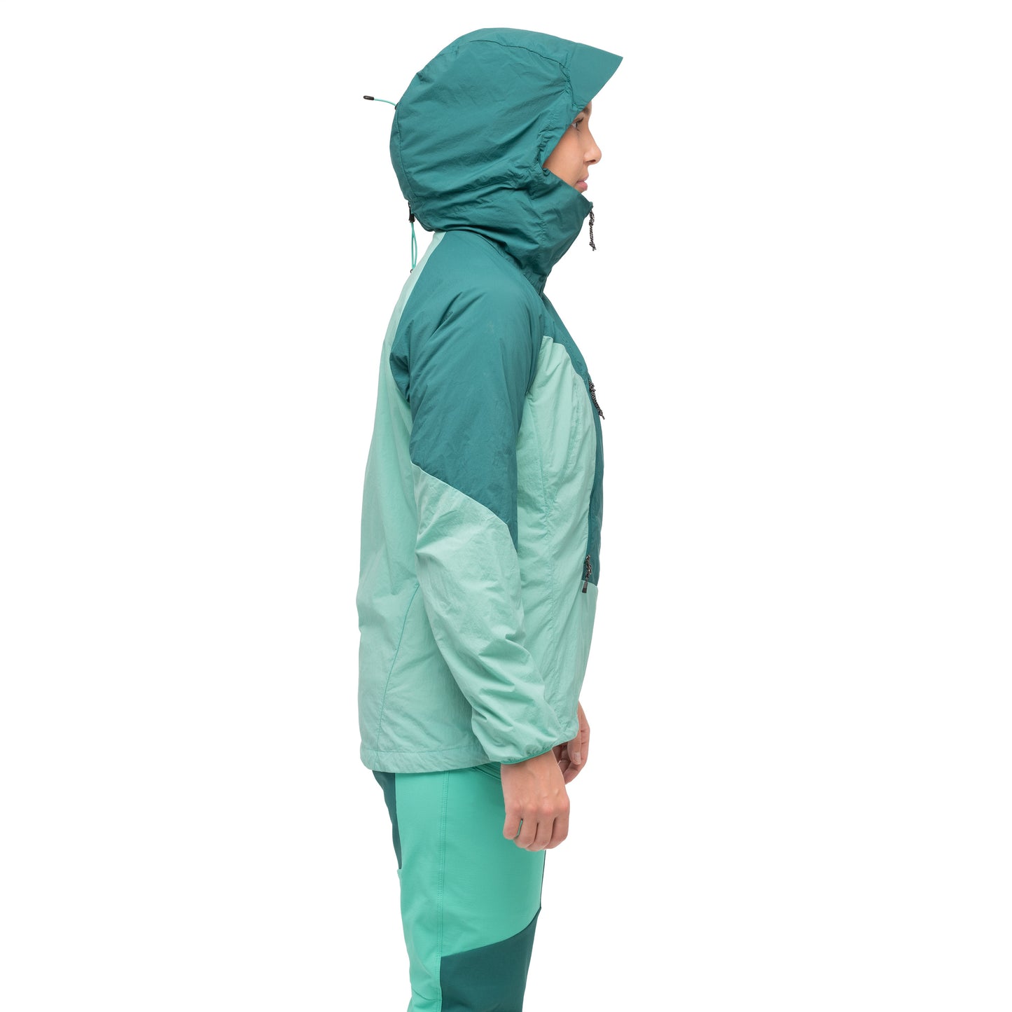 Bergans Tind Windbreaker Anorak Women Light Malachite Green / Malachite Green
