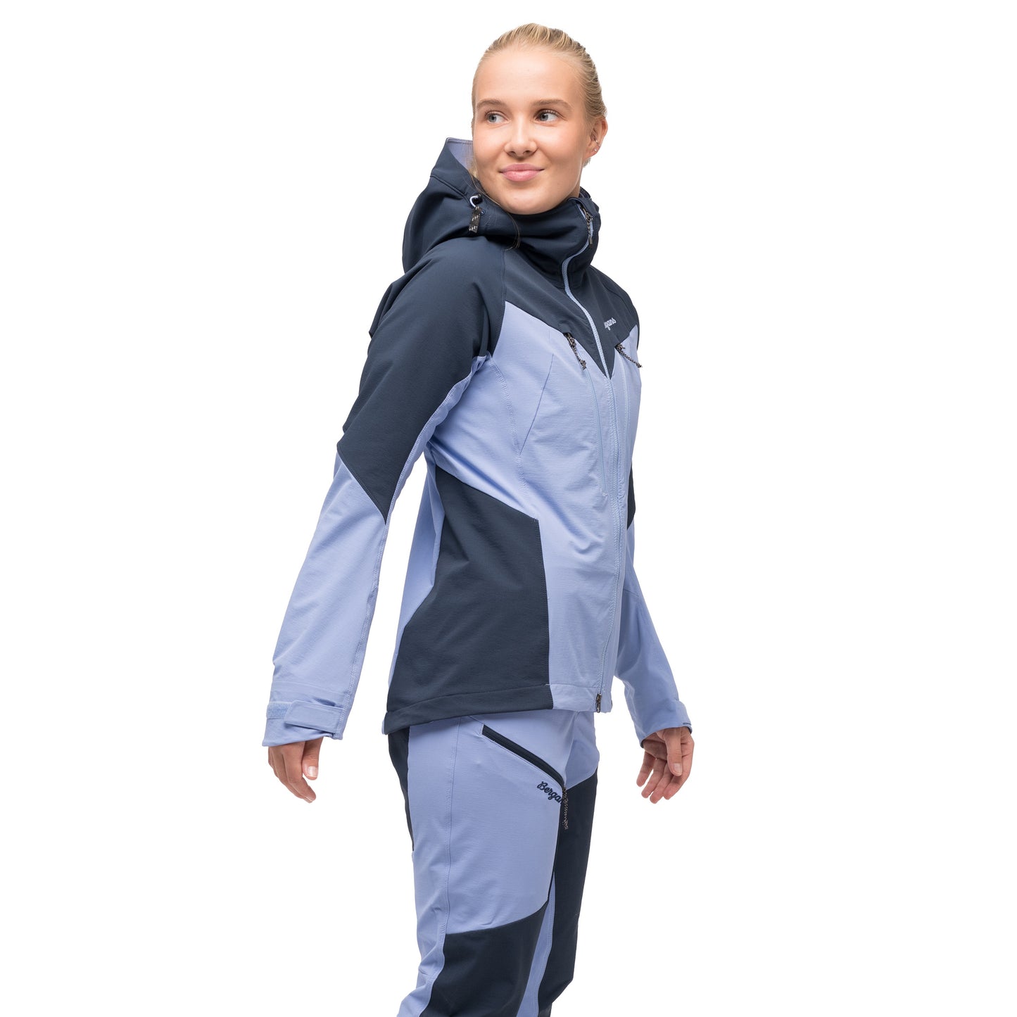 Bergans Tind Softshell Jacket Women Blueberry Milk / Navy Blue
