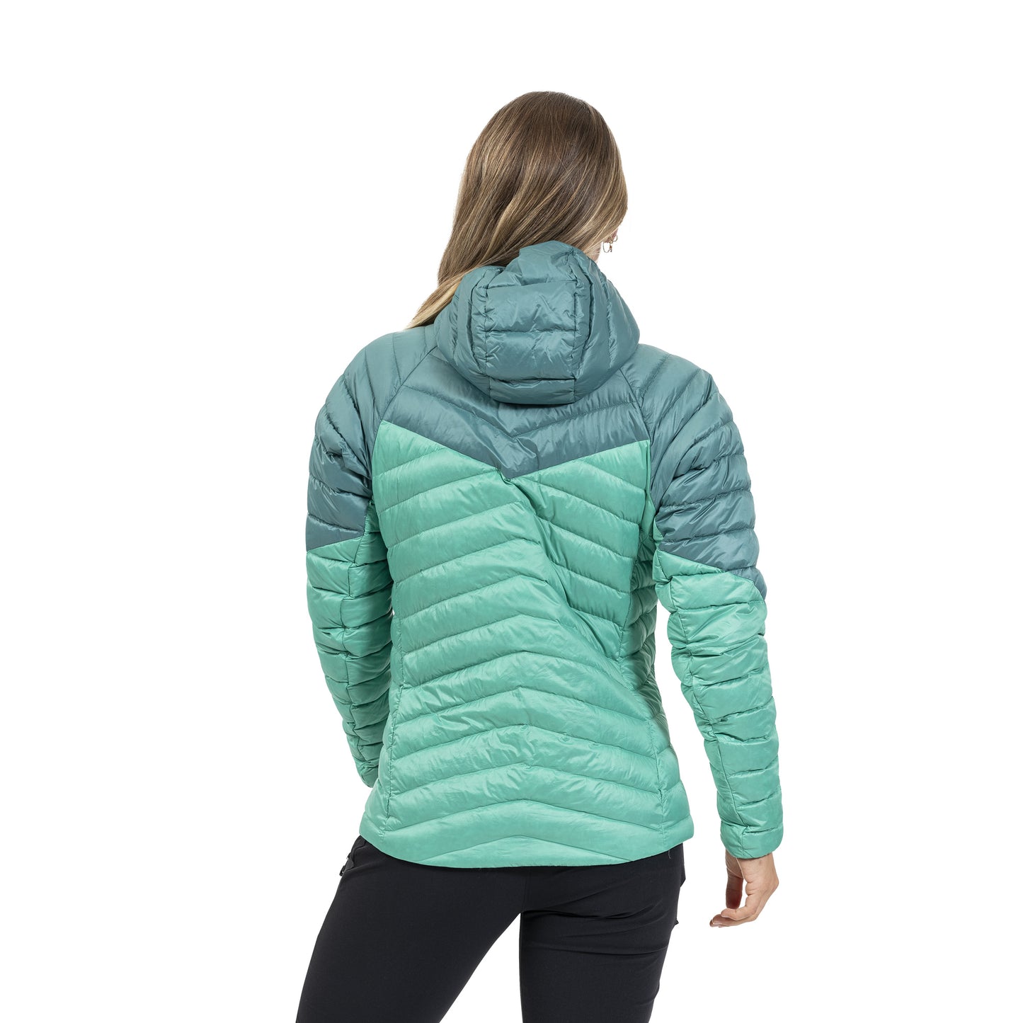 Bergans Tind Light Down Jacket Hood Women Light Malachite Green/Malachite Green