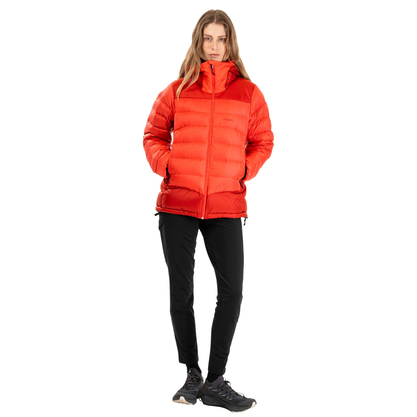 Bergans Women's Vaagaa Allround Down Jacket Peachy Red / Crimson Red