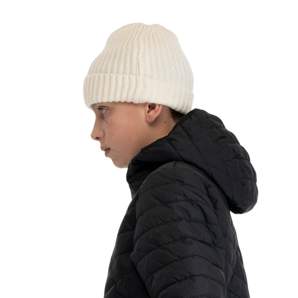 Bergans Nordmarka Merino Beanie Junior Vanilla White