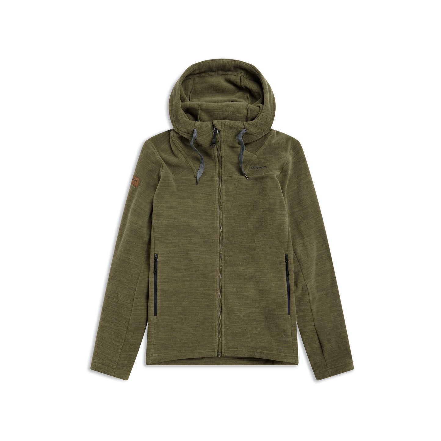 Bergans Hareid Fleece Hood Jacket Men Pine Forest