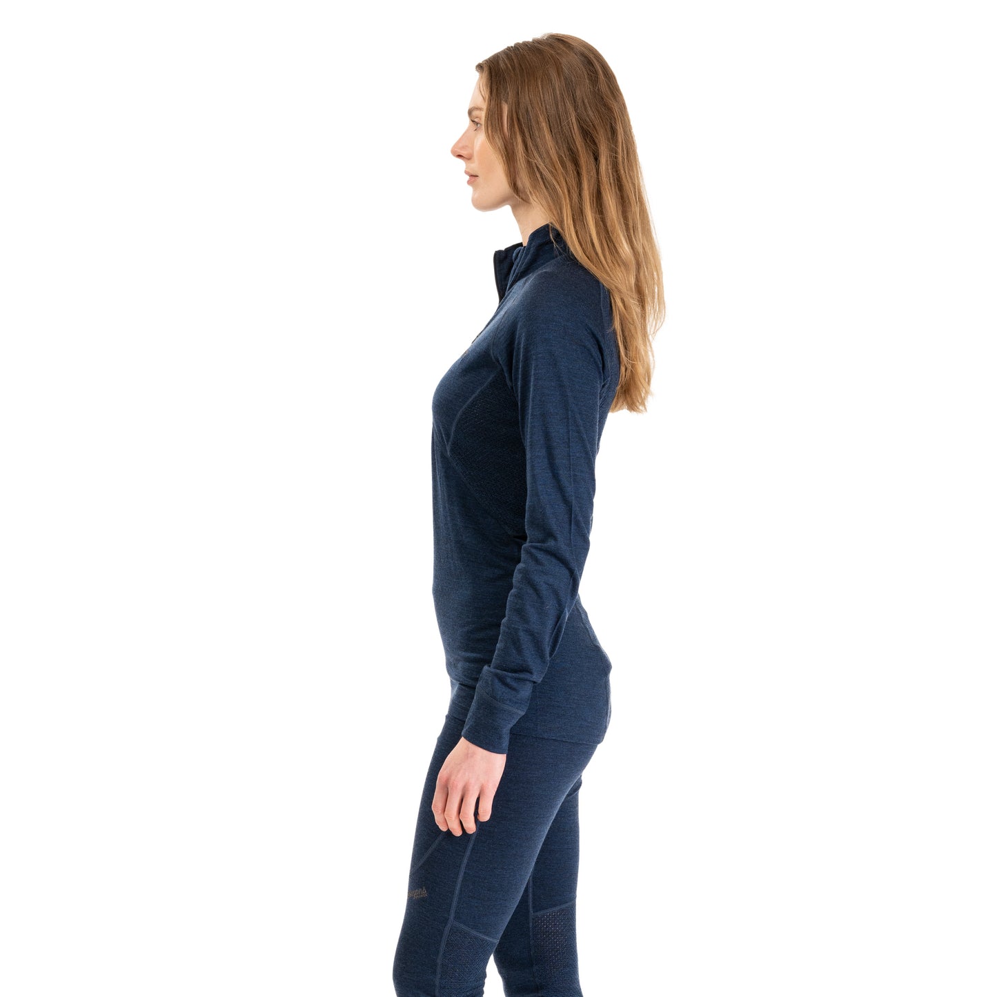 Bergans Inner:Pure Merino Half Zip Women Navy Blue