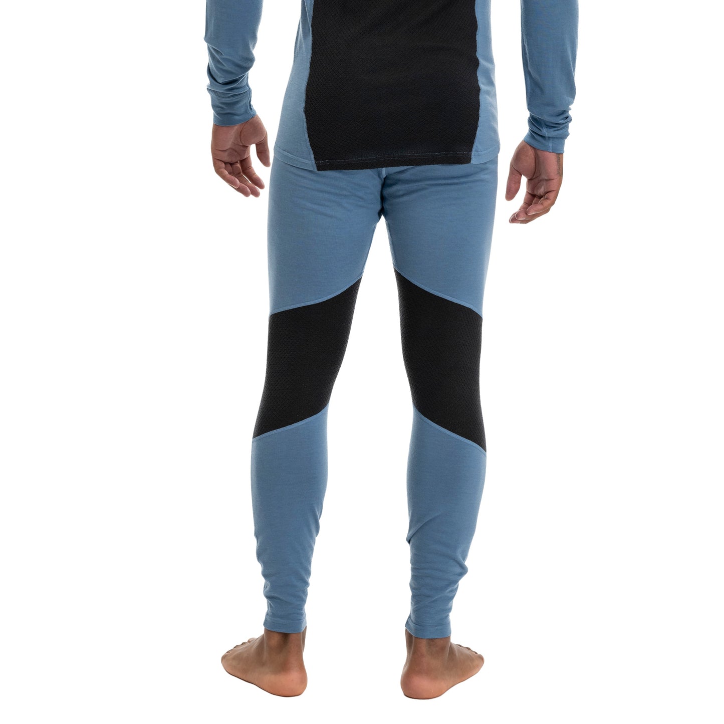 Bergans Inner:Pure Merino Tights Men Elemental Blue / Dark Shadow Grey
