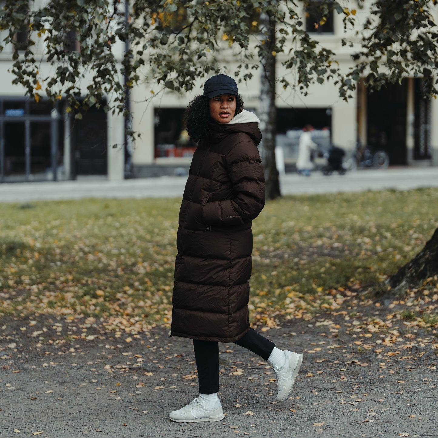 Bergans Urban Down Long Coat Women Dark Chocolate