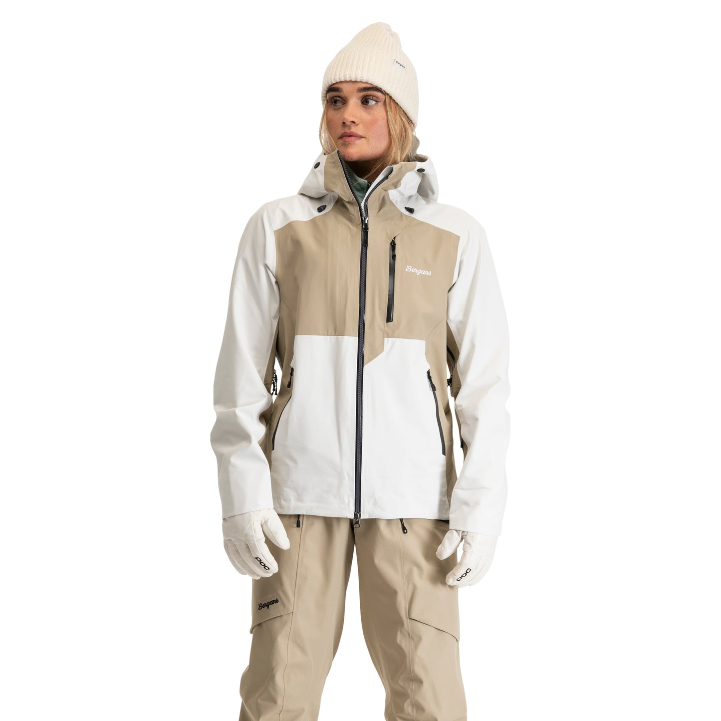 Bergans Oppdal 3L Shell Jacket Dam Arctic White/Sandstone