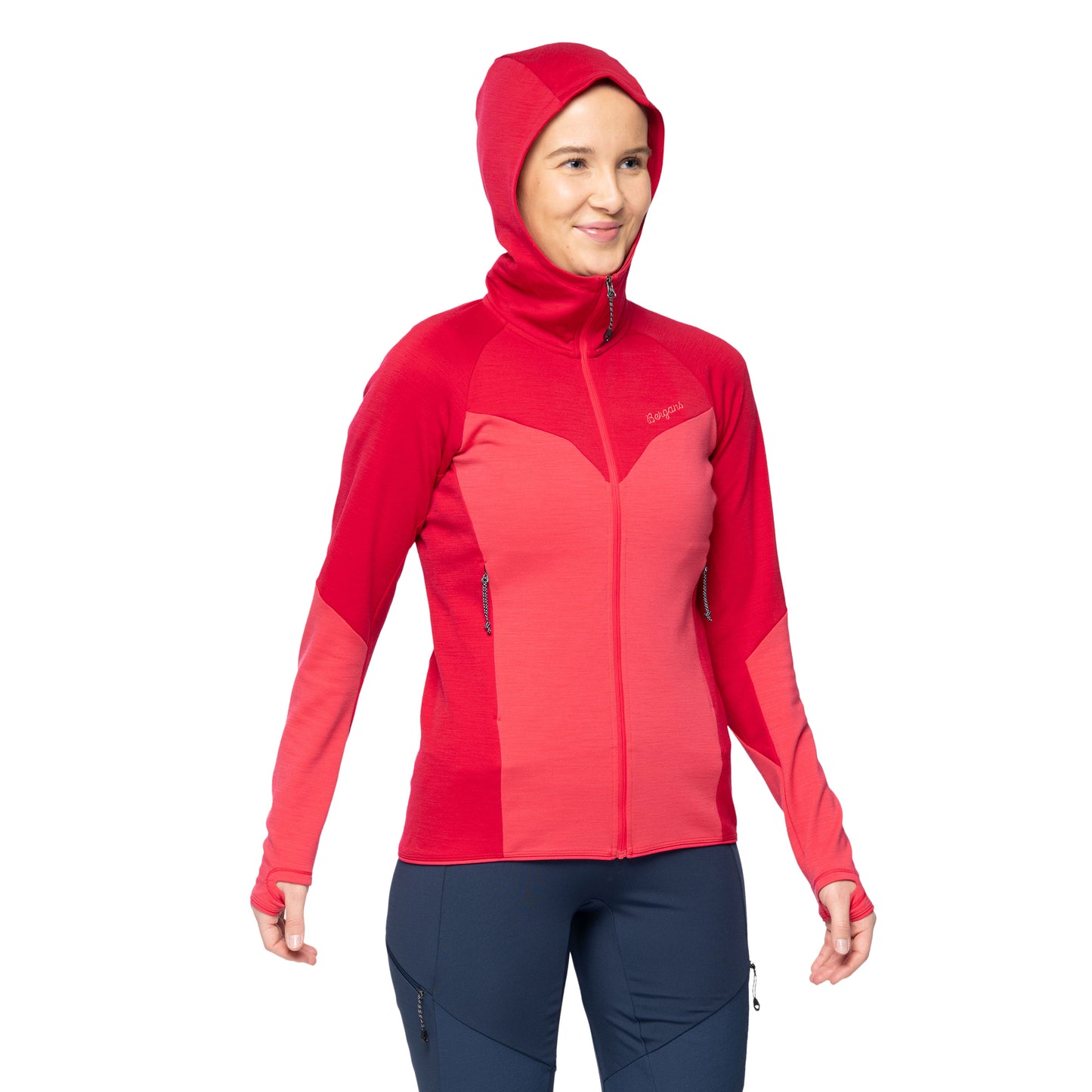 Bergans Tind Merino Hood Jacket Women Alpine Rose/Light Alpine Rose