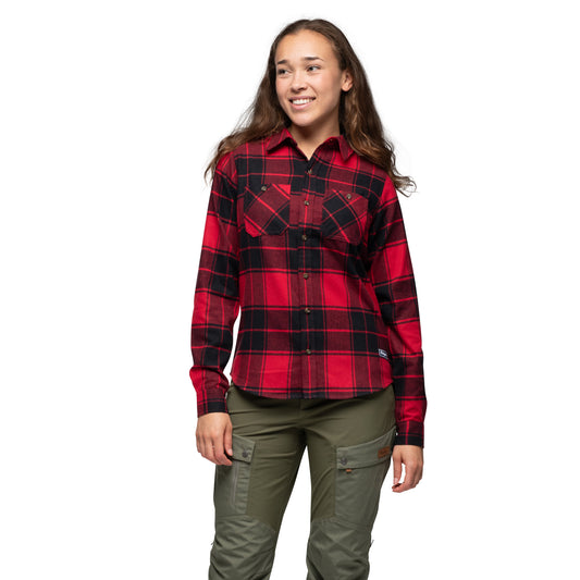 Bergans Nordmarka Flannel Shirt Women Red / Black Check