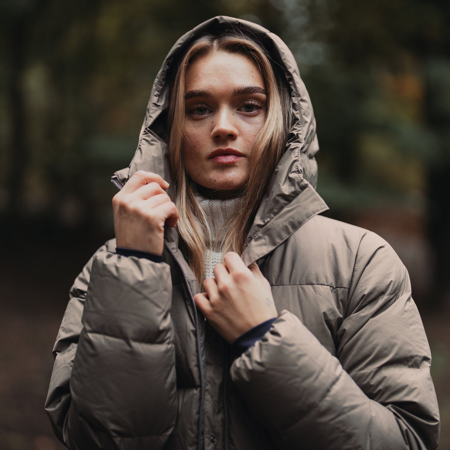 Bergans Urban Down Long Coat Women Rock Taupe