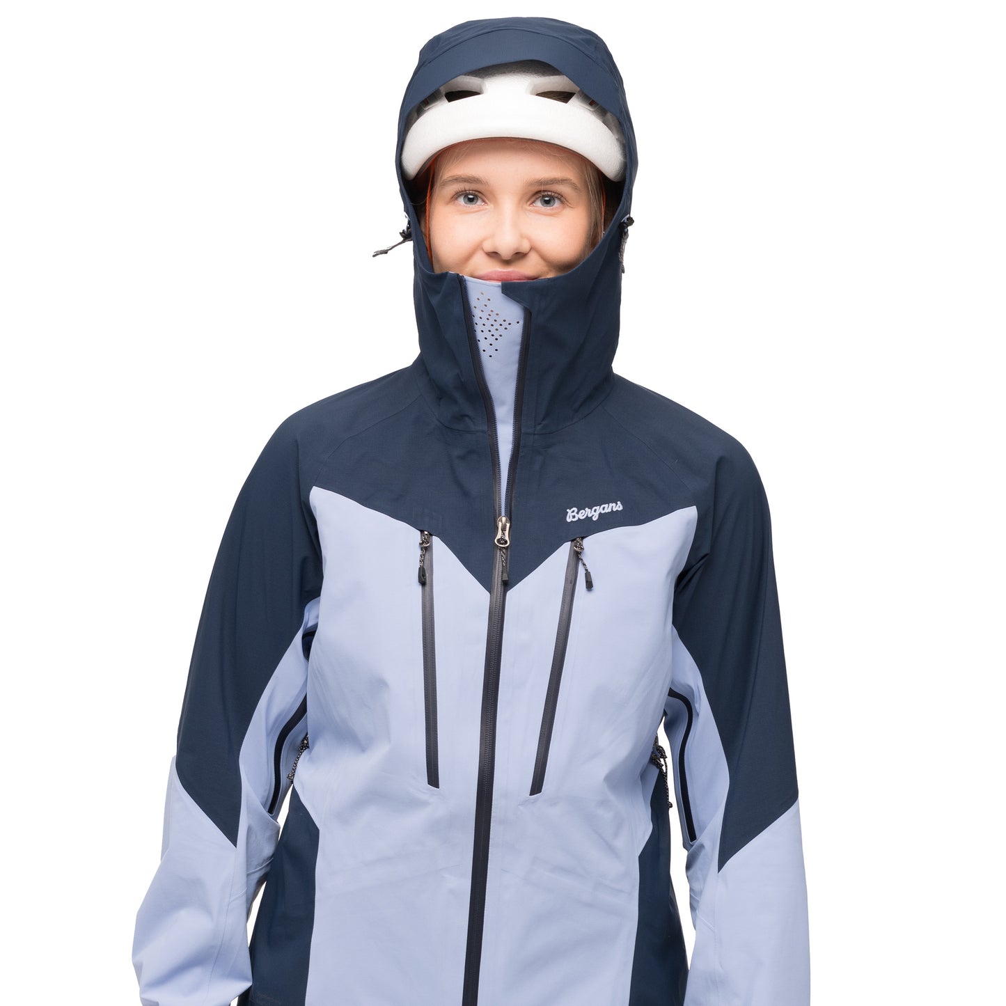 Bergans Tind 3L Shell Jacket Women Blueberry Milk/Navy Blue