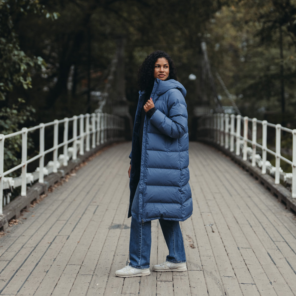 Bergans Urban Down Long Coat Women Granite Blue