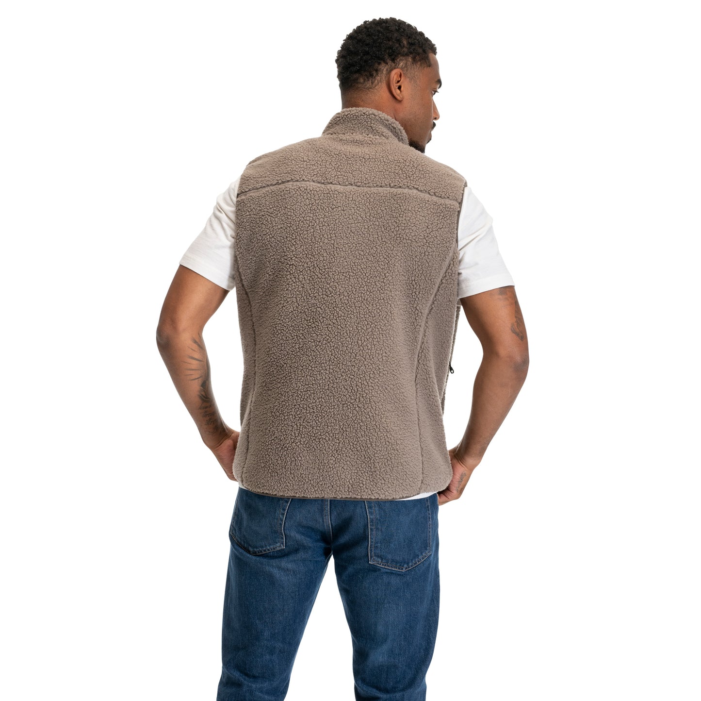 Bergans Lunnan Pile Fleece Vest Men Rock Taupe