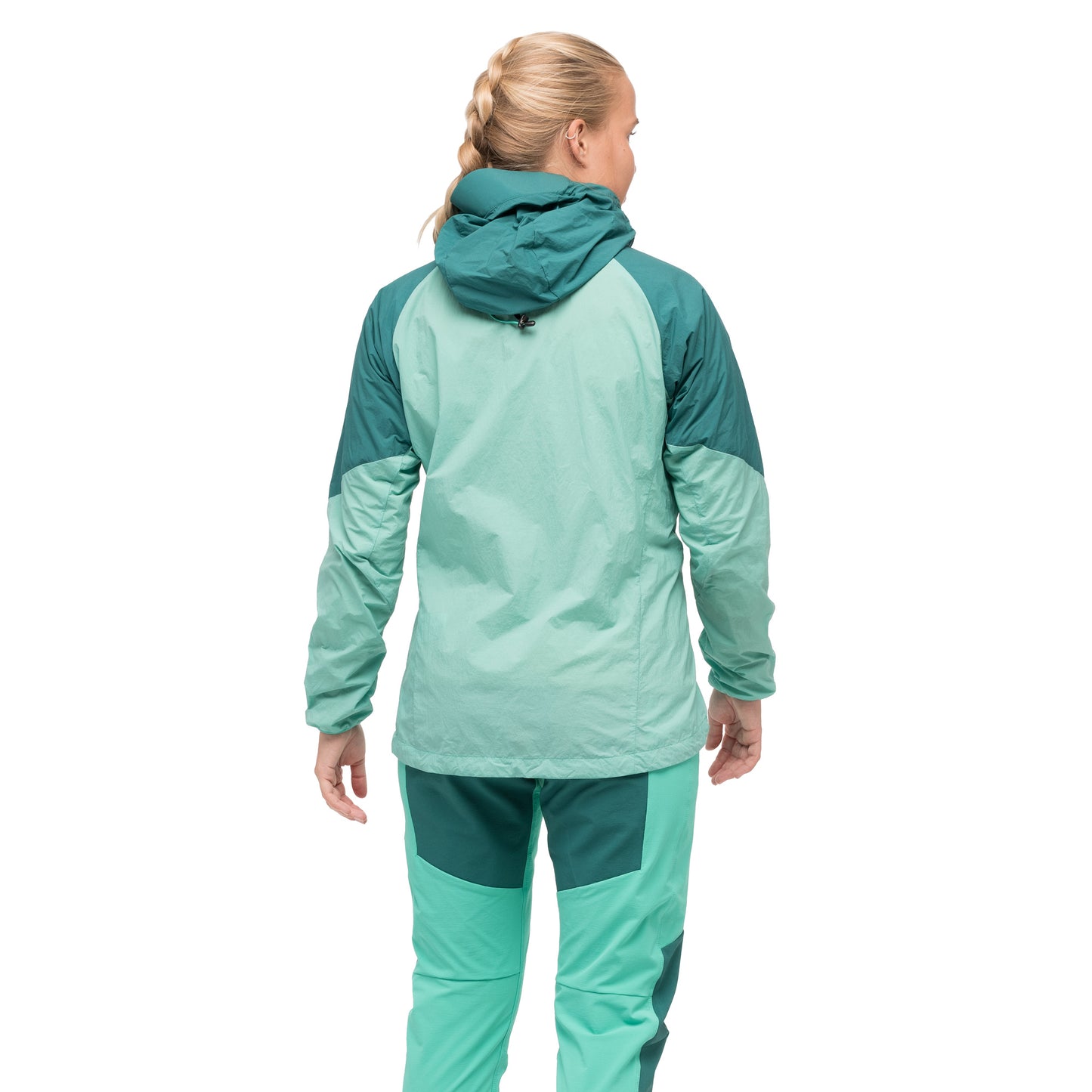 Bergans Tind Windbreaker Anorak Women Light Malachite Green / Malachite Green