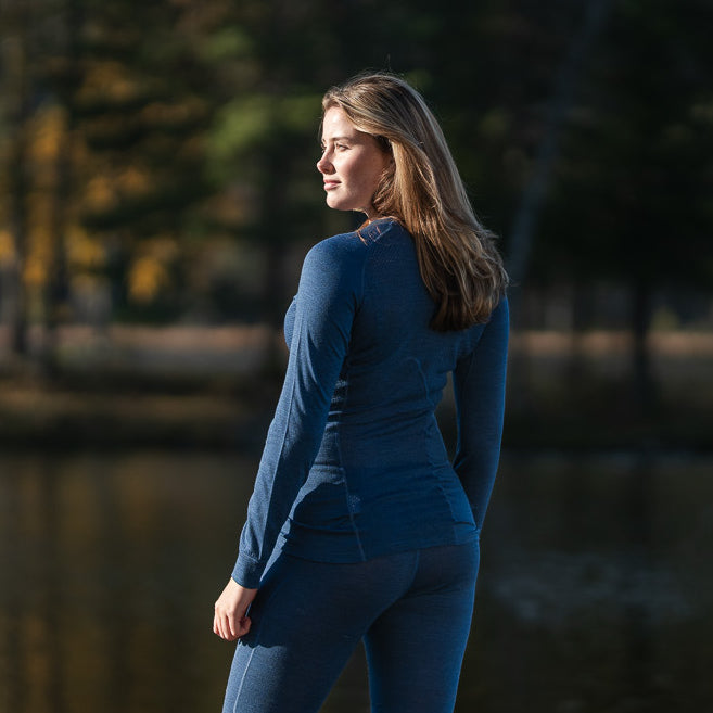 Bergans Inner:Pure Merino Long Sleeve Women Navy Blue