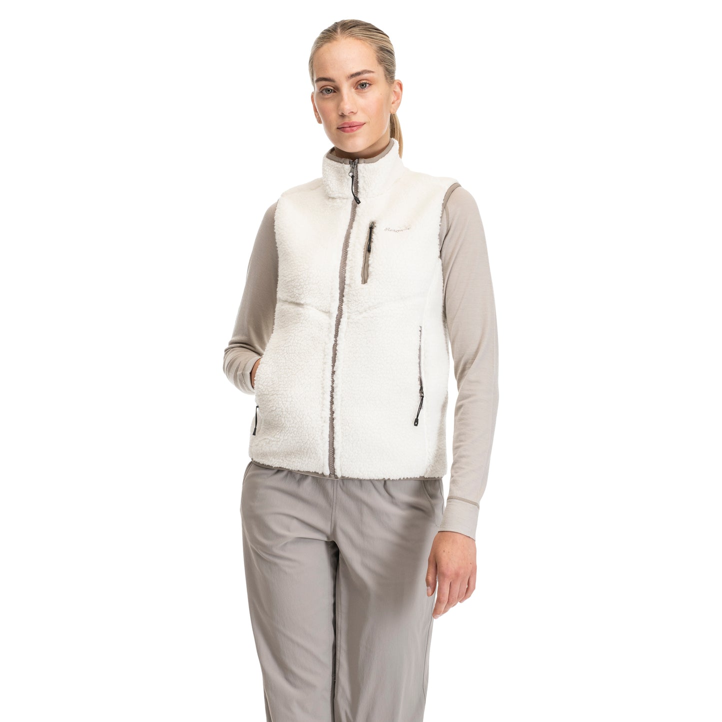 Bergans Lunnan Pile Fleece Vest Women Vanilla White