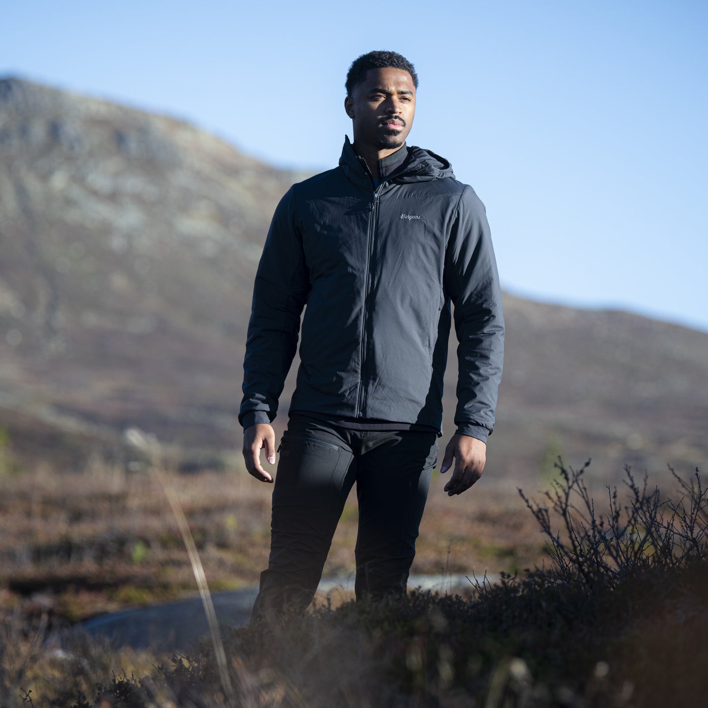Bergans Holo Insulated Hood Jacket Men Dark Shadow Grey