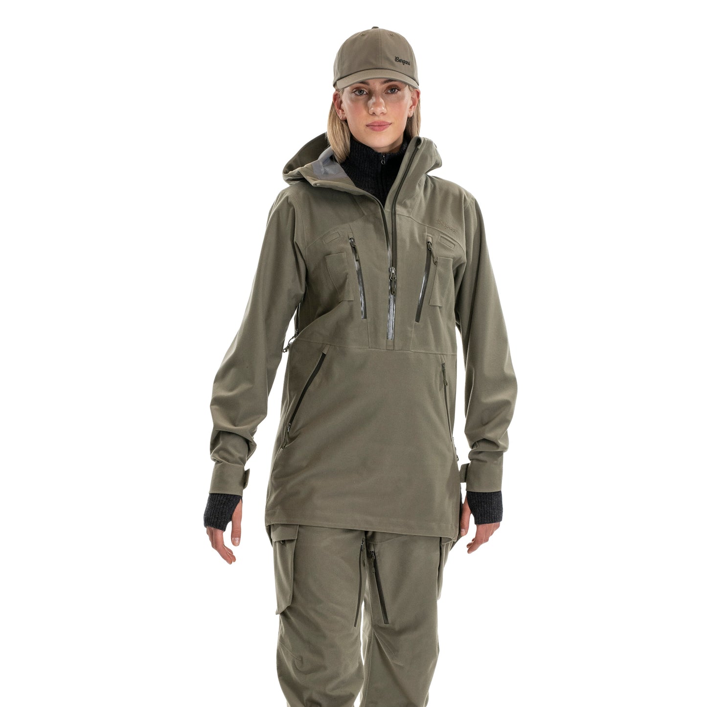 Bergans Hogna 3L Anorak Unisex Green Mud