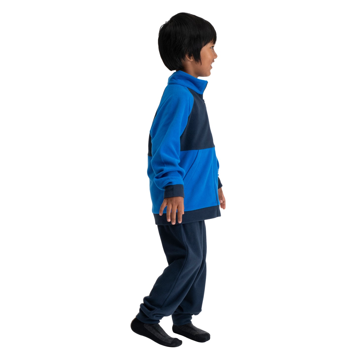 Bergans Lilletind Fleece Set Kids Olympic Blue / Navy Blue